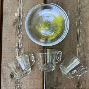 3 classic espresso cups with saucers